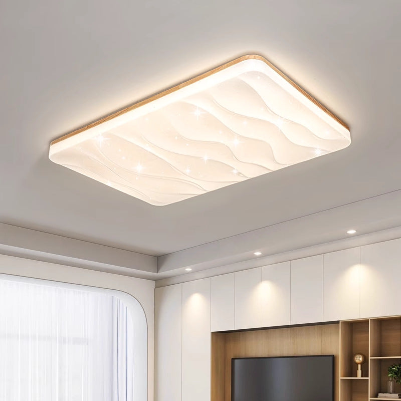 Japanese-style Nordic log wind living room ceiling light full spectrum eye protection cream wind hall main light whole house lighting package