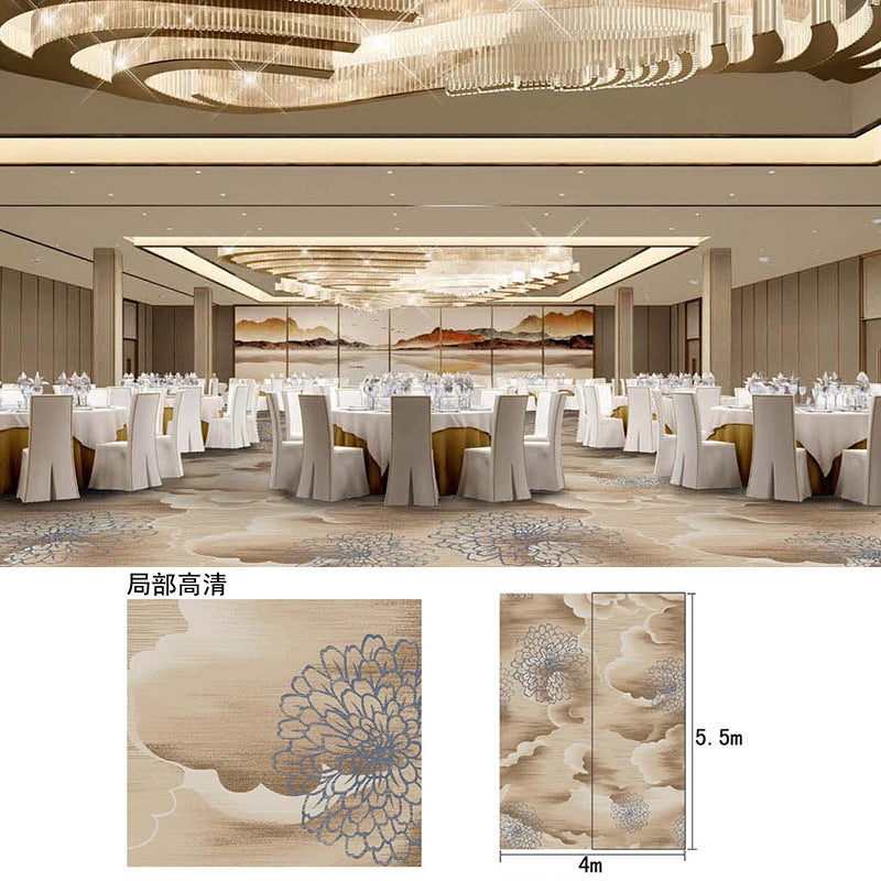 Hotel lobby carpet, 1000g nylon, fire-retardant, thickened area rug for banquet halls, restaurants, conference rooms, and reception areas