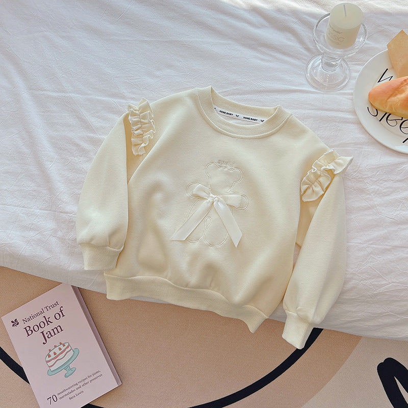 【sweatshirt collection】girls' sweatshirt - new spring/autumn cartoon long sleeve fashionable and stylish casual top for little girls