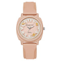 Wholesale foreign trade silicone embossed watch fashion casual women's square quartz watch with simple candy color strap