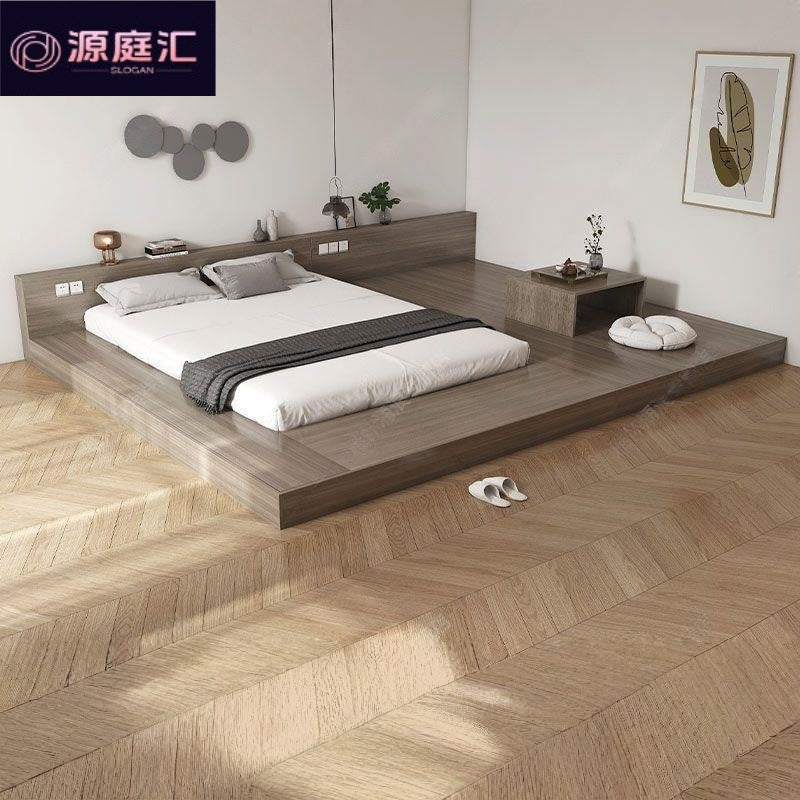 Solid wood tatami bed frame package installation japanese style platform bed floor-standing tatami light luxury creative multi-functional board bed