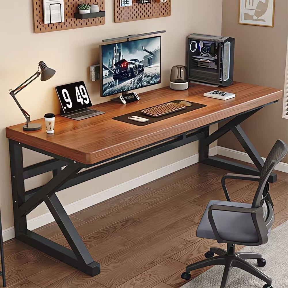 Bookshelf all-in-one table with perforated board study table bedroom simple office desk student for home solid wood desktop computer desk