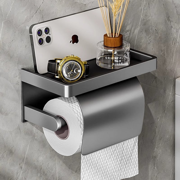 Toilet tissue box Wall-mounted toilet tissue holder Bathroom non-punching waterproof toilet paper box Toilet roll holder