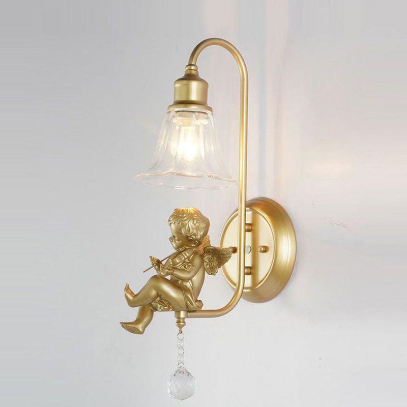 American crystal wall sconce - hallway, aisle, vanity mirror lighting - nordic creative living room, study, background wall, bedroom bedside fixture