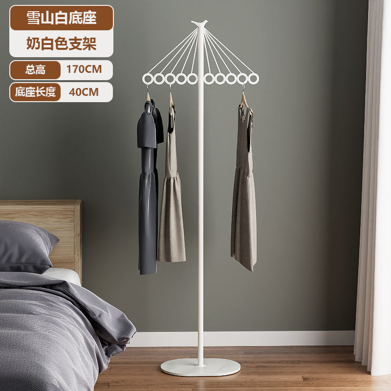 Luxury-feel metal coat rack with sturdy base - freestanding overcoat and windbreaker storage rack with multiple hooks for decorative storage