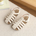 Vancahao  summer new children's casual roman sandals korean style girls' princess closed-toe beach shoes for kids