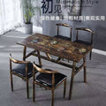 Commercial retro dining table set for restaurants, cafeterias, bbq outlets, and fast food chains - ideal for desserts, snacks, and milk tea