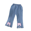 Girls' flare jeans - spring/autumn  new collection - slightly stretchy, mid-rise, stylish denim flare pants for trendy kids and toddlers