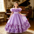 Girl dressexportgirl dress mesh birthday princess dress kids flower tutu dress flower girl wedding dress