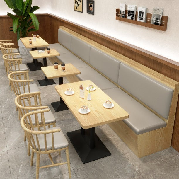 Customized simple restaurant tables and chairs, tea house booth, coffee shop, catering shop, milk tea shop, barbecue shop, wall booth sofa