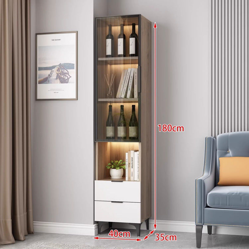 Solid wood corner locker Multifunctional storage corner cabinet Household living room corner cabinet Side cabinet Bookcase shelf