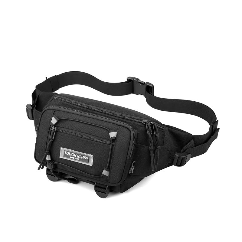 New trendy men's and women's oblique straddle chest bag night reflective large-capacity backpack outdoor sports fanny pack travel bag