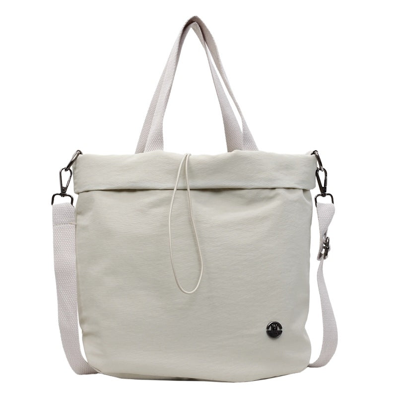 Casual bag women's 2025 new nylon drawstring bundle shoulder bag fitness yoga messenger bag commuter tote bag