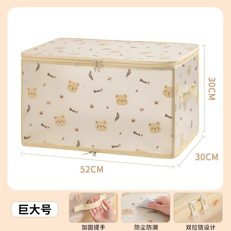 Clothes storage box Household large-capacity foldable storage box Pants layered finishing box Wardrobe storage artifact