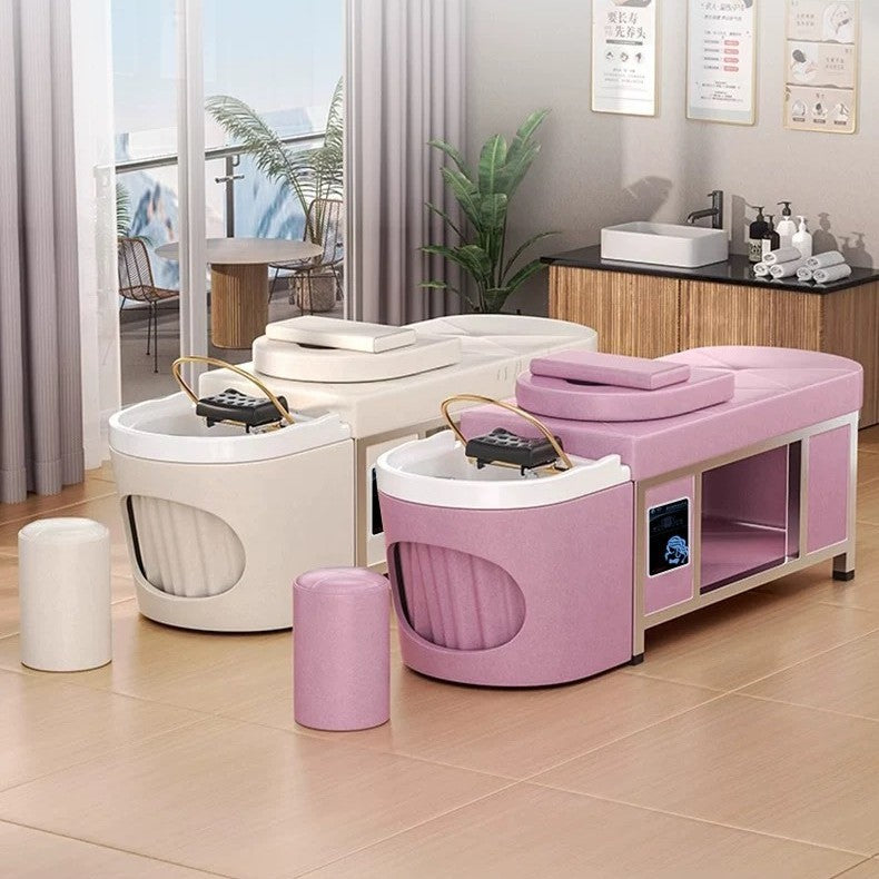 Head therapy shampoo bed hairdressing shop beauty salon special head therapy bed water circulation with water heater fumigation massage all-in-one bed