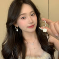 French chic camellia pearl earrings - 2026 new arrival, versatile & elegant studs, unique & trendy earrings