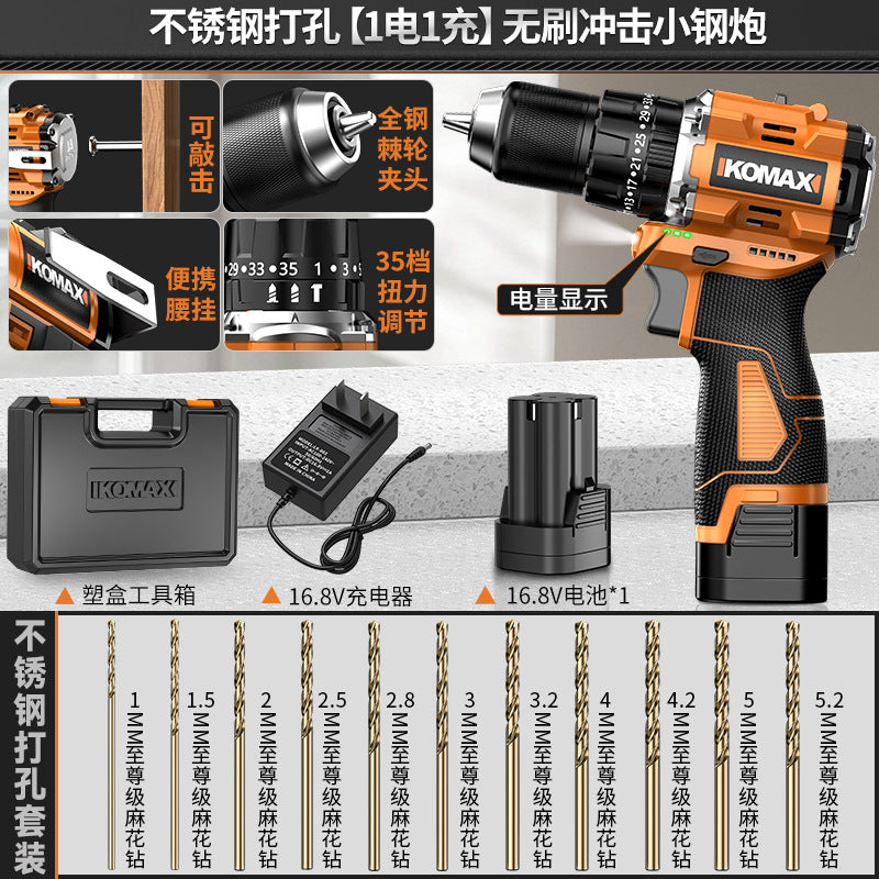 Cordless drill & impact driver combo - brushless, compact, lithium-ion powered - ideal for home use & diy projects