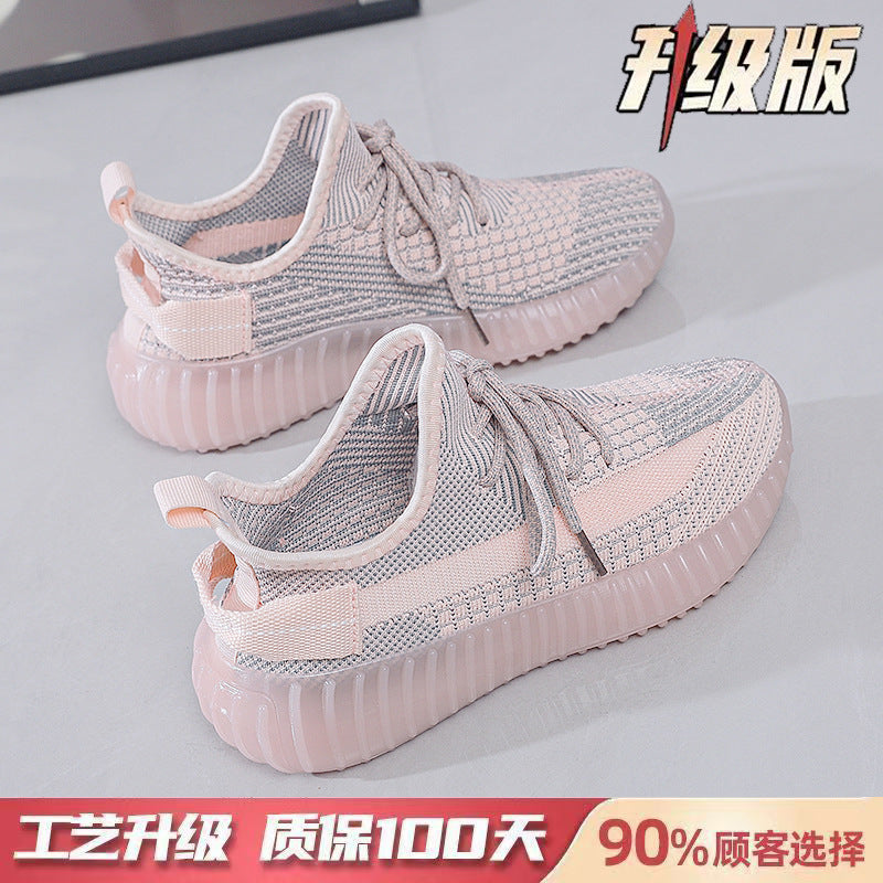 Spring/summer 350 flyknit new arrival: versatile, trendy, casual, athletic, running shoes - soft, flat, sock-style, breathable mesh