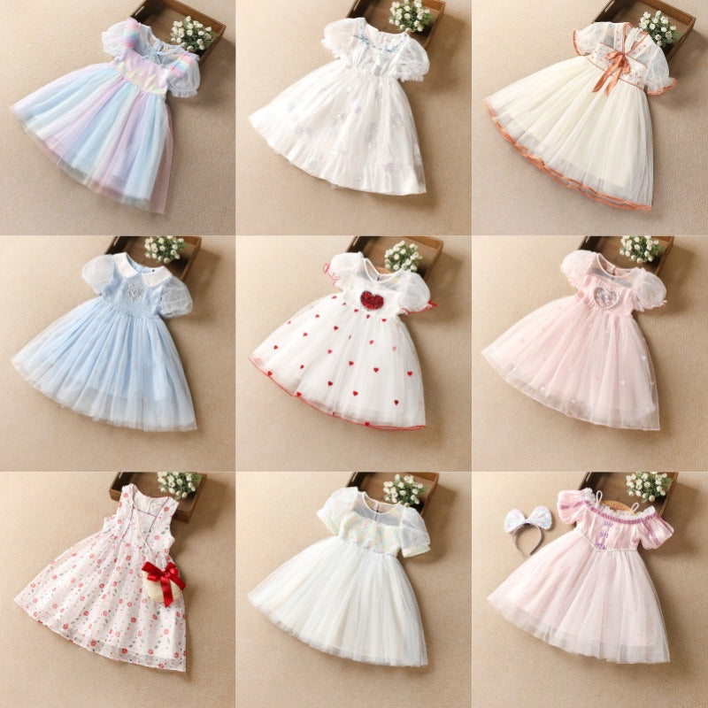 Girls' summer dresses  new styles: chic princess dresses for little girls, children's skirts, girls' summer clothing