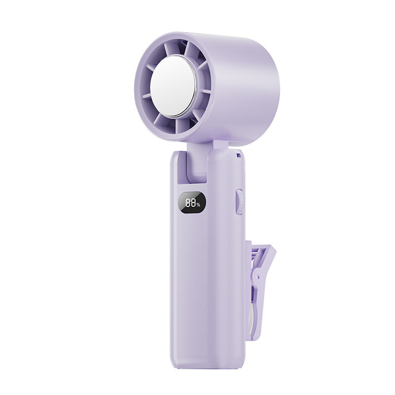 2026 new outdoor high-speed clip fan - portable digital display handheld ice cooling foldable fan wholesale
