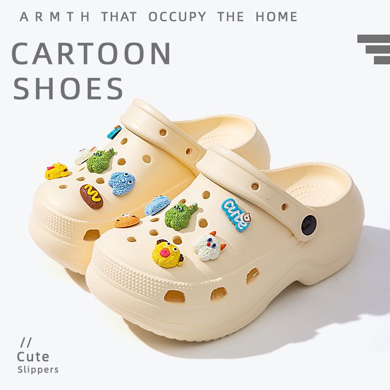 2025 new platform clogs for women - closed toe, non-slip, odor-resistant, comfortable summer fashion slides for outdoor wear