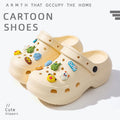 2025 new platform clogs for women - closed toe, non-slip, odor-resistant, comfortable summer fashion slides for outdoor wear