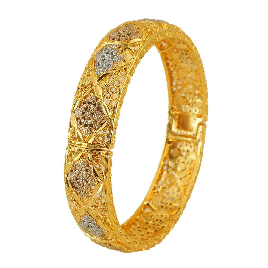 Gold, silver, rose gold middle eastern ethiopian bangle dubai women's fashion jewelry bridal wedding gift