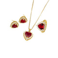 popular stylish copper inlaid with zirconium full diamond heart necklace accessible luxuryniche style women's fashion non-fading clavicle chain jewelry
