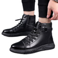 Men's martin boots: new 2025 autumn/winter collection - fleece-lined, british style, high-top casual leather shoes, non-slip soft leather men's footwear