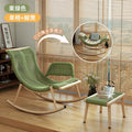 Fruit green sandalwood rocking chair + footrest [adjustable for sitting and lying down] reinforced and upgraded