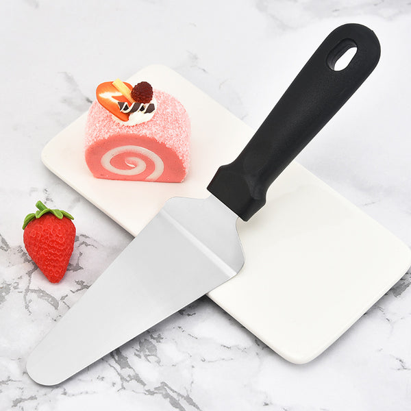 Stainless steel cake baking spatula cheese knife dessert PP plastic handle pizza triangle spatula pancake dish cutter