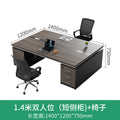 Boss desk and chair set, two-person office desk, integrated financial computer desk, double seater face-to-face manager's office, modern style
