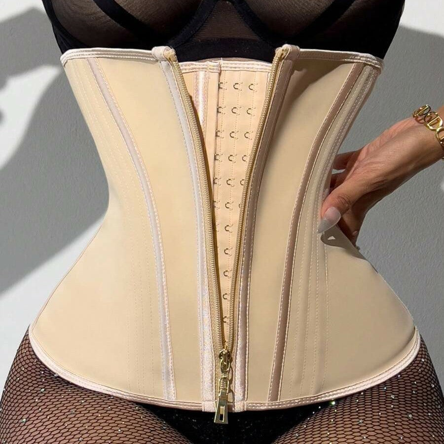 13-bone cross-border fashion tight sports shaping sweat rubber fitness waistband for women 2-layer latex waistband and abdominal belt
