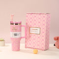 Amazon stanley 304 stainless steel double drink thermos cup large capacity straw cup portable car cup