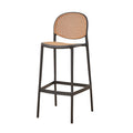 Modern casualfor home high chair scandinavian plastic bar chair rattan back bar chair balcony bar front chair