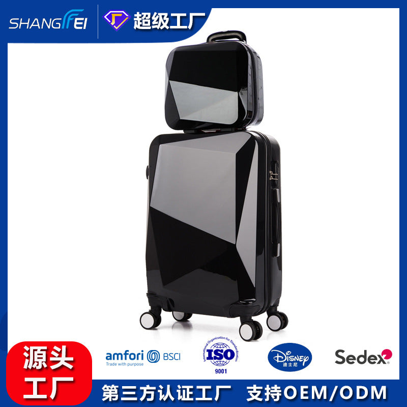 Manufacturer customized  suitcase abs material trolley case universal wheel password case suitcase 20-inch boarding case