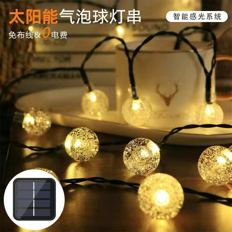 LED solar energy project small colorful lights flashing lights string lights household outdoor garden balcony decorative lights waterproof star lights