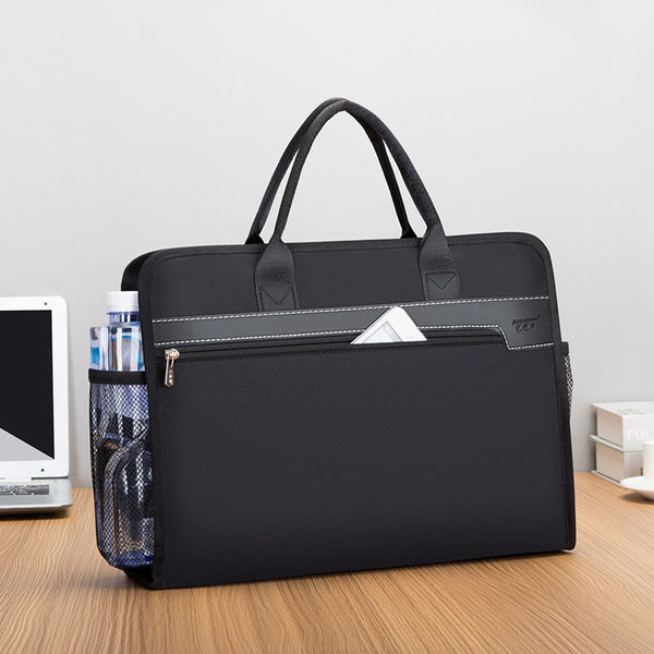 Yiyun Morning Briefcase Men's Document Bag Printing Business Zipper Conference Bag Briefcase with Water Cup 235