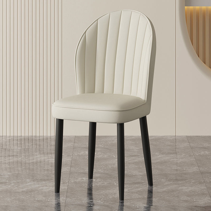 Cream style Nordic light luxury dining chair Home simple modern restaurant Makeup stool Leisure table and chair Hotel chair arc