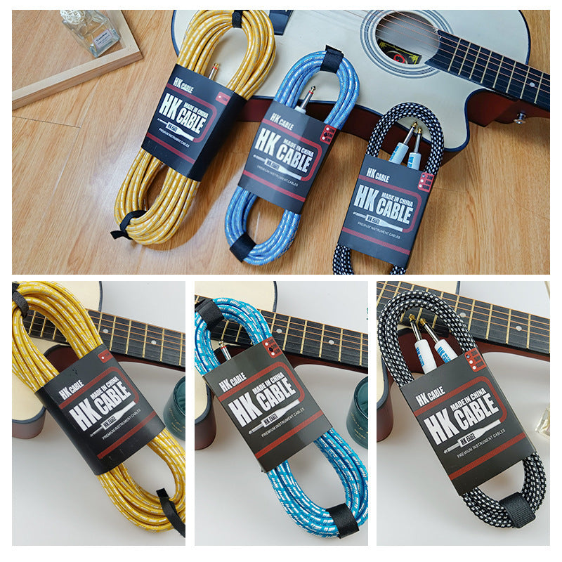 HK braided cable noise reduction audio cable folk music electric box acoustic guitar bass cable musical instrument cable