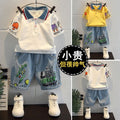 Boys' summer outfit set: stylish  new arrival - korean fashion, trendy short-sleeve, perfect for boys