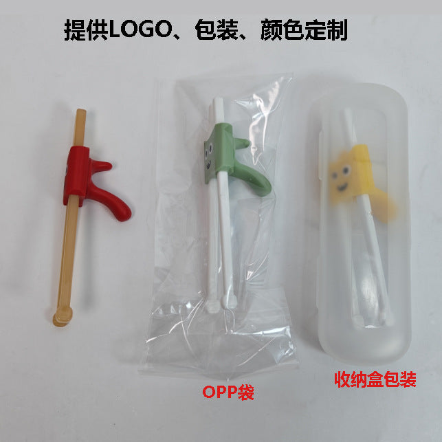 Custom logo new self-training chopsticks - children's practice chopsticks, baby feeding chopsticks, infant and toddler tableware supplies