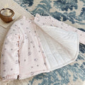 Fall and wintergirlstrendy three-layer quilted thickenedcardigan cotton coat baby girlheattechtopskids clothes children's clothing