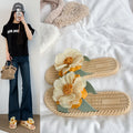 New arrival fairy style slippers for women summeroutwearfashionnon-slipelegance flower beach shoes sunflower vacation flip-flops