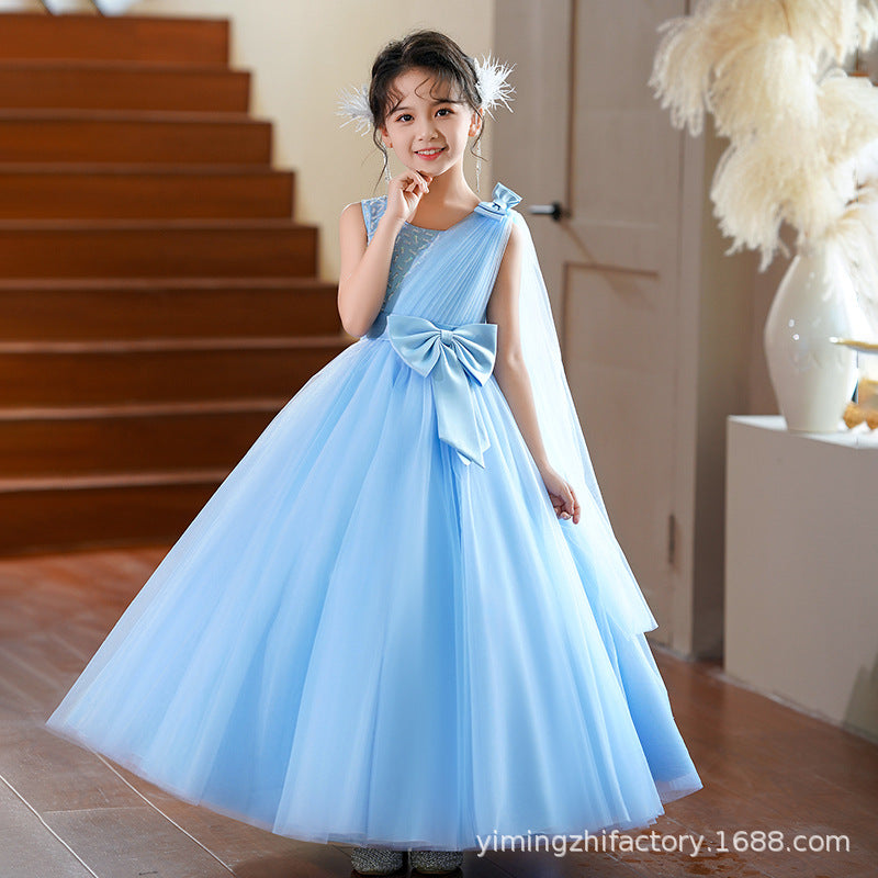Kids dress princess dress cross-border classy style flower girl host piano performance costume girldresspersonalized