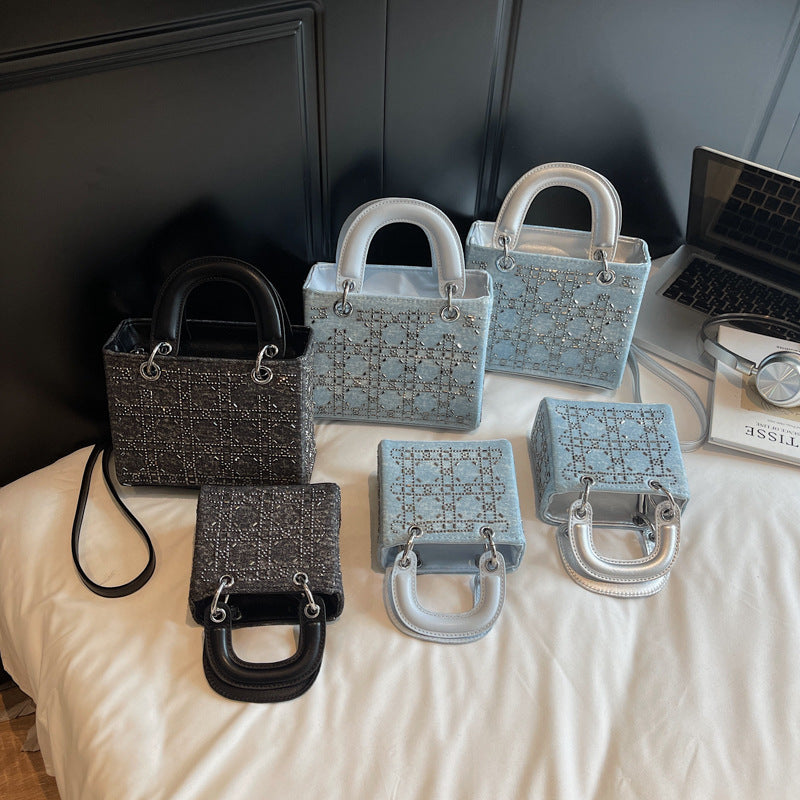 Fashion trend casual niche design personalized small square bag 2025 summer new foreign style women's shoulder messenger bag