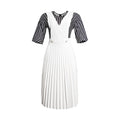 supply fake two-piece set pleated dressloose waist casual african plus size women's pleated skirt