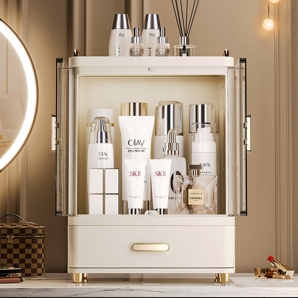 Cosmetics Storage Box Drawer Puff Lipstick Skin Care Products Desktop Premium Sense Transparent Dust Dresser Shelf
