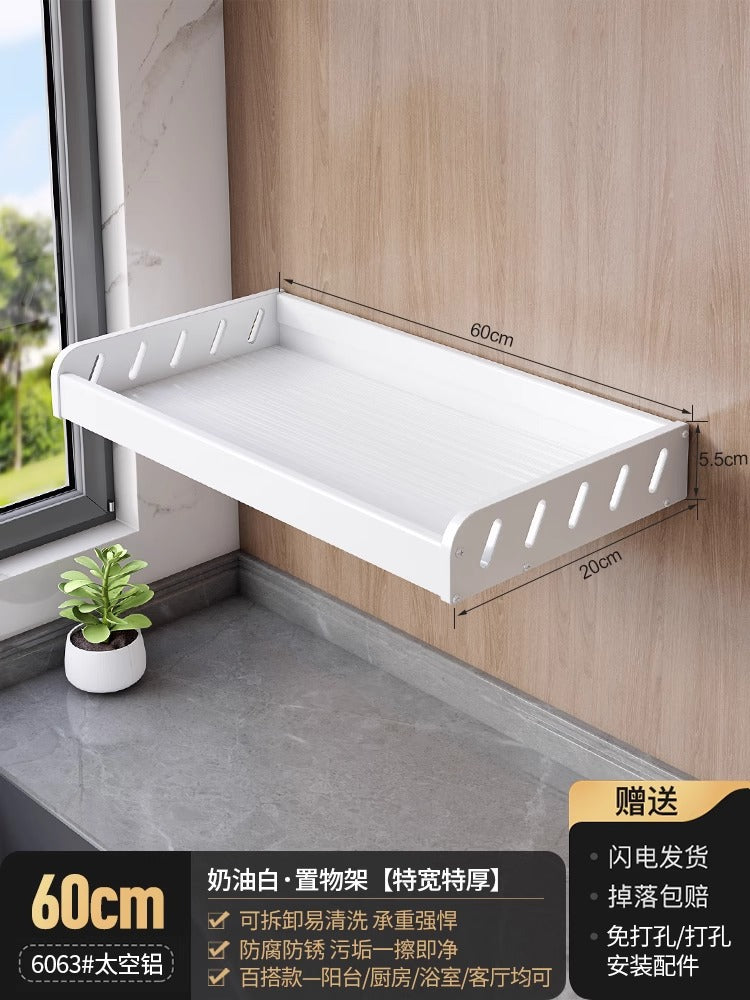 White balcony, washing machine rack above the laundry pool, no punching, wall hanging, living room, bedroom, flower storage shelf