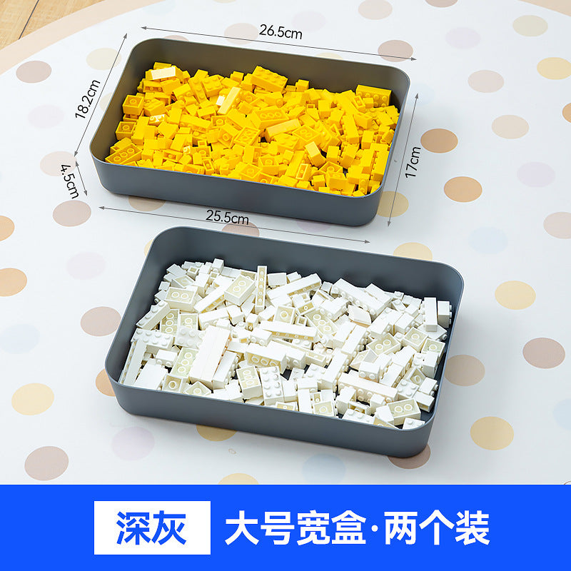 Children's toy parts sorting box Lego storage box Plastic stackable small particle building block partition storage box